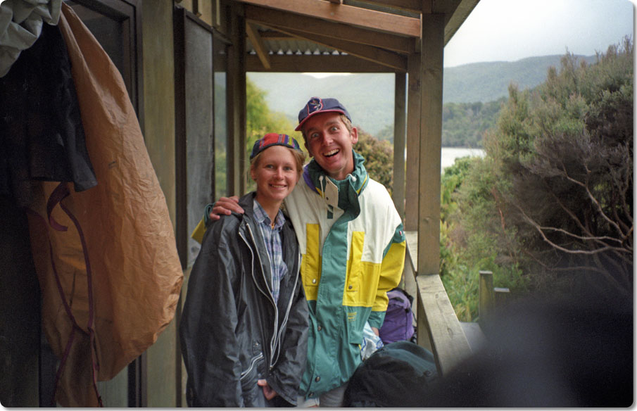 Rob and Valerie at the North Arm Hut 