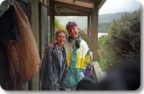 Rob and Val at the North Arm Hut